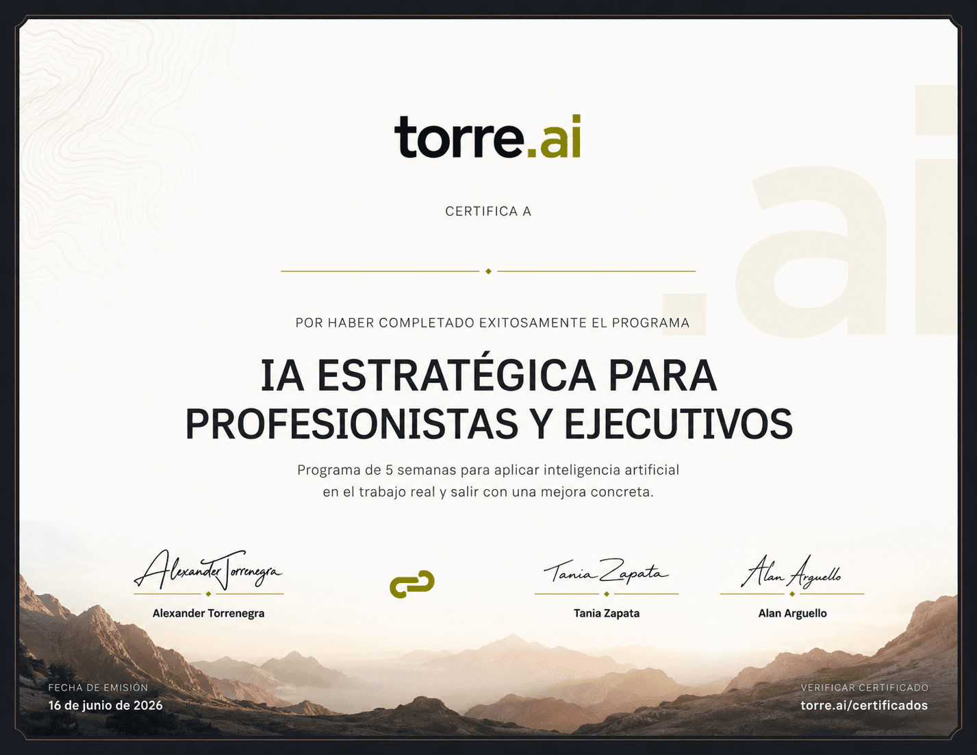 Certificado digital del programa
